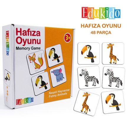 Edukido Hafıza Oyunu Neşeli Hayvanlar