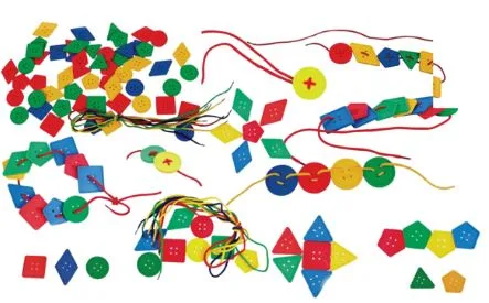 İpli Geometrik Düğmeler 96 Parça